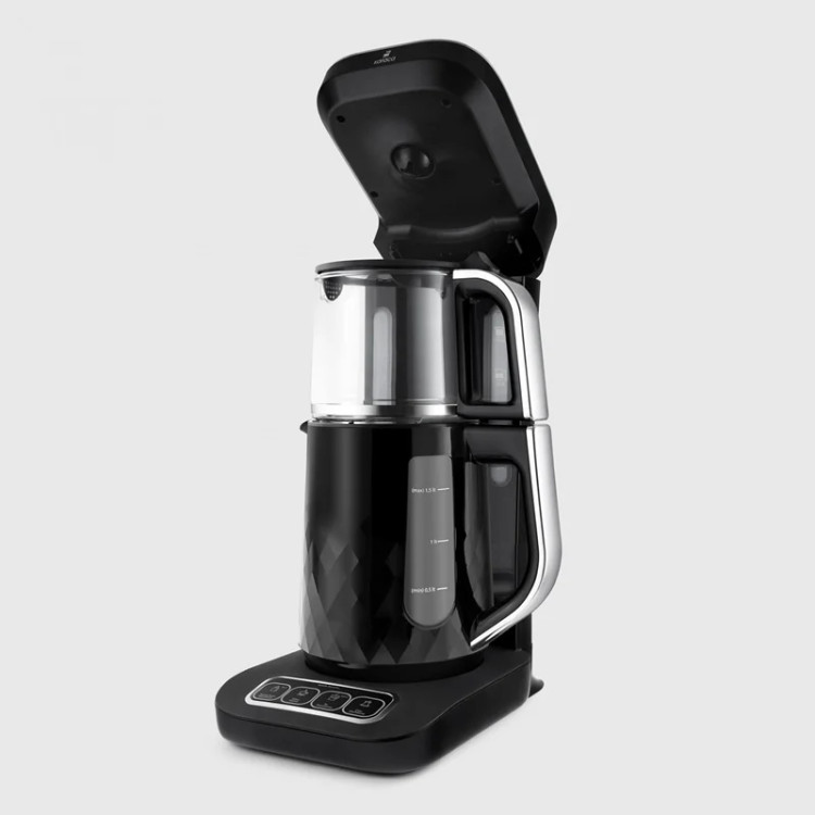 چایساز و قهوه ساز کاراجا Caysever Robotea Pro Quartz سخنگو مشکی کروم