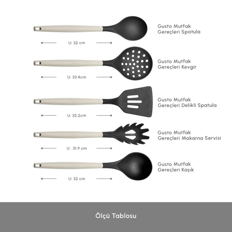 سرویس چاقو و تخته برش 12 پارچه کاراجا Gusto کرم